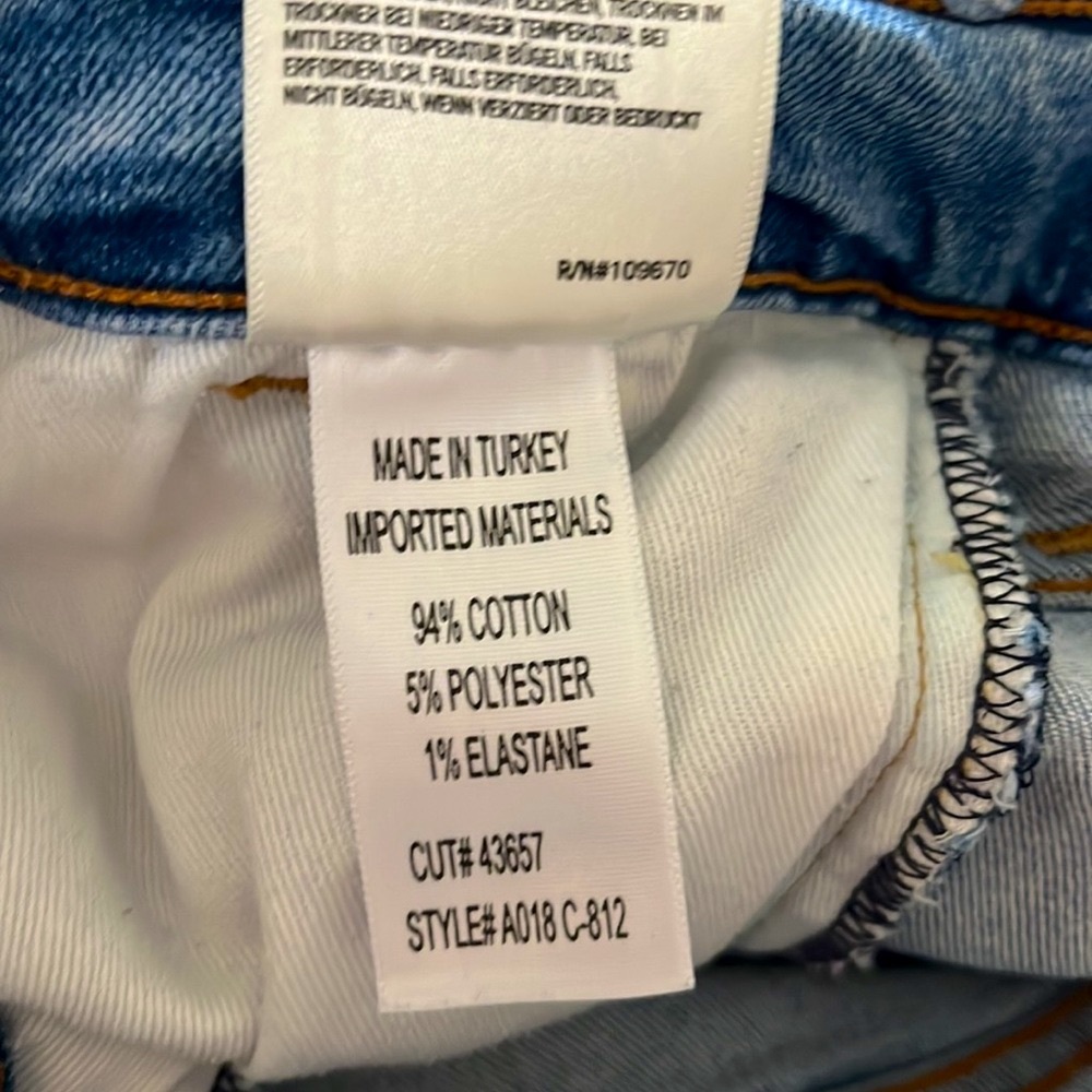 AGOLDE Sophie High Rise Crop Skinny Jeans Womens Size 26 Inseam 26” - Picture 5 of 5